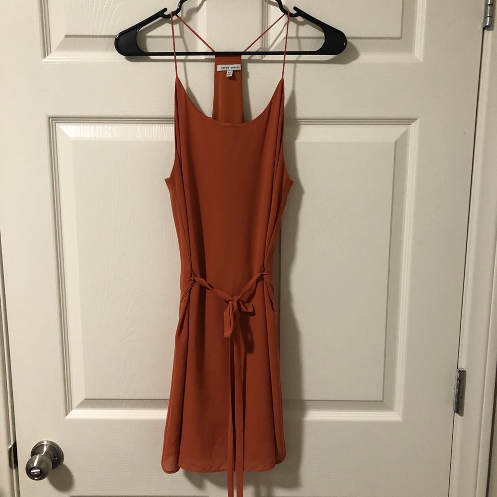 Burnt Orange Razor Back Dress